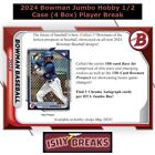 Jared Serna New York Yankees 2024 Bowman 1/2 Case Jumbo Hobby Player Break #8