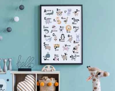 Animals Alphabet Poster Premium Quality Choose your Size - Image 1 of 4