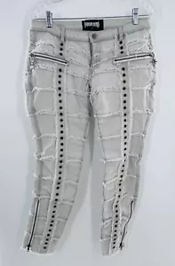 DARKER WAVS Women's Skinny Jeans Distorted Distressed Grommet Dollskill Size M - Picture 1 of 8