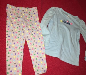 ^1 QTY L. S. OUTFIT GIRLS gymboree top size 4, carters bottom size 3t - Picture 1 of 2