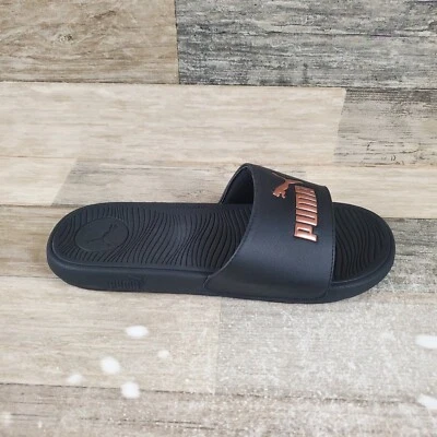 Puma Cool Cat 2.0 Womens Sandals Sz 8 Black Open Toe Slip On Slides - Image 1 of 4