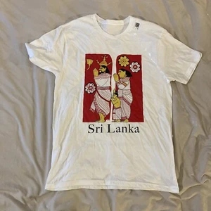 Sri Lanka Herren MEDIUM weiß T-Shirt Grafik Kunst Design bedruckt Top - Bild 1 von 14