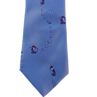 Balancine Tie The Tie Works Disney Mickey Mouse Golf Gray Made in USA 70s VTG - Image 1 of 4