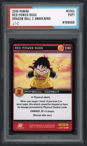 2016 PANINI RED POWER RUSH DRAGON BALL Z AWAKENING #S163 SOC POP1 AUTHENTICATED - Picture 1 of 2