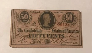 1864 confederate Richmond Va , 50c ,VF+, scarce - Picture 1 of 2