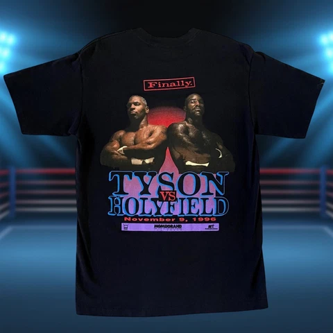 Vintage Mike Tyson vs. Evander Holyfield November 9, 1996 MGM deadstock T Shirt Cover