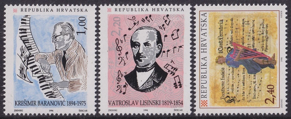 Croácia. 1994 (#108/10), História da Música Croata - Imagem 1 de 1