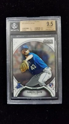 Aaron Crow Rookie 2011 Bowman Sterling BGS 9.5 Royals RC POP 1 - Image 1 of 2