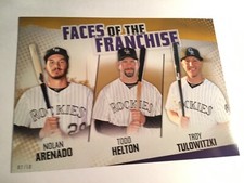 2019 Topps Faces of Franchise 5x7 Todd Helton Nolan Arenado Rockies 03/10