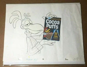 Cocoa Puffs Original Production Drawing Sonny the Cuckoo Bird cel 1980s - Picture 1 of 2