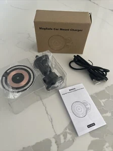 Caricabatteria telefono 15W MagSafe montaggio auto con gancio di presa d'aria e cavo USB NUOVO!!! - Foto 1 di 4