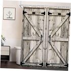 Rustic Wooden Vintage Farmhouse Wooden Country Barn Door Shower Curtain 60X70