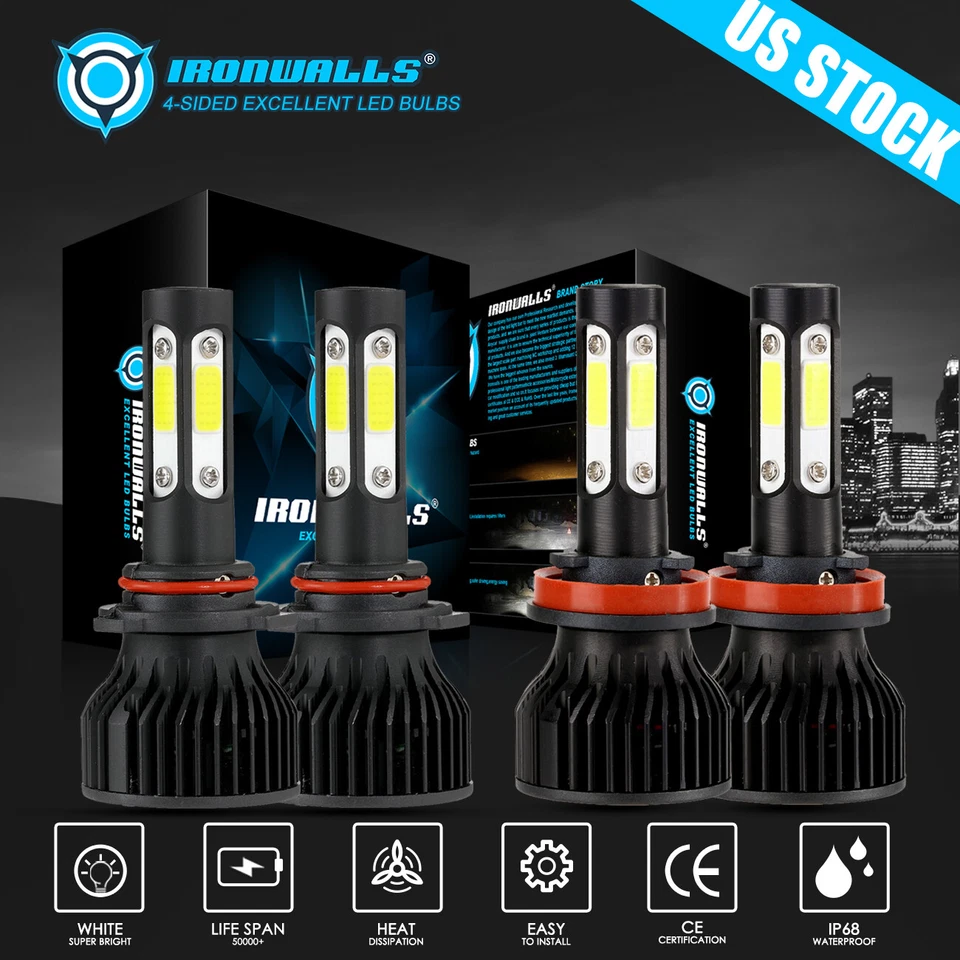 Faros LED de 4 lados para camión Volvo VN VNL VNM 2004-2015 200 300 430 670 Foto 1 de 4