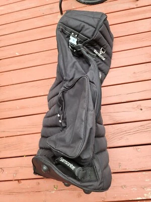 Samsonite Soft Sided Padded Golf Club Travel Bag W/ Wheels, Shoe Bags, Strap - Image 1 of 4