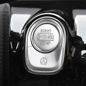 Metal Silver Engine Start Stop Button Sticker Trim For Benz A CLA Class 2020-24 - Picture 1 of 3