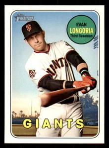 2018 Topps Heritage High Number #725 Evan Longoria Giants SP (ref 34345) - Picture 1 of 2