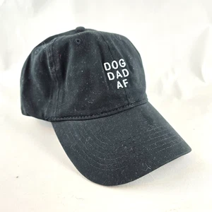 Dog Dad AF Hat Mens Adjustable Black Cotton Embroidered Cap Trendy Apparel Shop - Picture 1 of 7