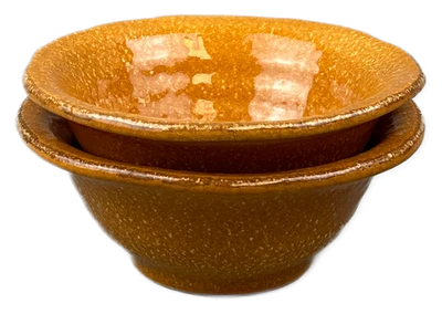 Vietri Sorrento Cereal Soup Bowl Yellow Speckled Italy 6-1/4" Set of 2 - Image 1 of 4