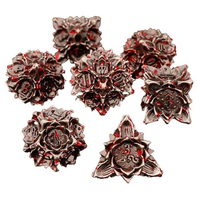 Juego De Dados Poliedricos De Metal De 7 Piezas Para RPGs Juego De Rol DND - Imagen 1 de 4