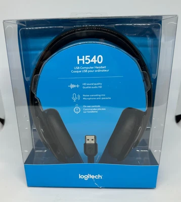 Auriculares USB Logitech H540 con micrófono con cancelación de ruido y pluma móvil Foto 1 de 4