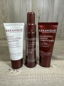 Keranique Shampoo, Volumizing Conditioner, Treatment Spray Travel Set Of 3 #3 - Picture 1 of 2