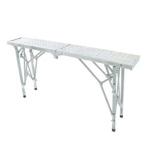 1.8m Portable Folding Scaffolding Platforms Adjustable Height Work Platform - Picture 1 of 16