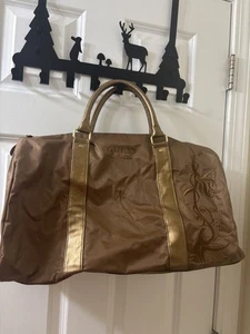 Gym Overnight Bag Vintage Y2k Guess Marciano Tote Duffle Bag BROWN - Picture 1 of 9