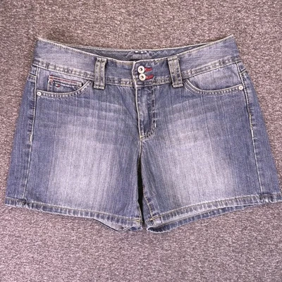 Tommy Hilfiger Shorts Womens 6 Blue Double Button Denim Jean Low Rise Fits31x4.5 - Image 1 of 4