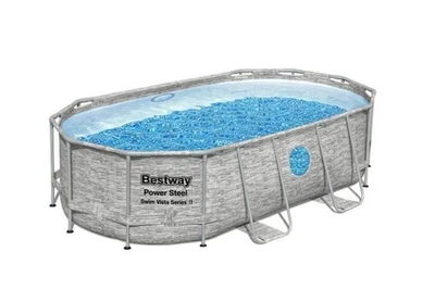 Bestway Power Steel Pool Komplett-Set oval 427 x 250 x 100 cm  Aufstellpool - Bild 1 von 4