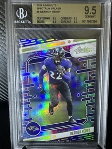 2024 Absolute Derrick Henry /16 Spectrum Splash #8 Ravens BGS 9.5 Color Match - Picture 1 of 9