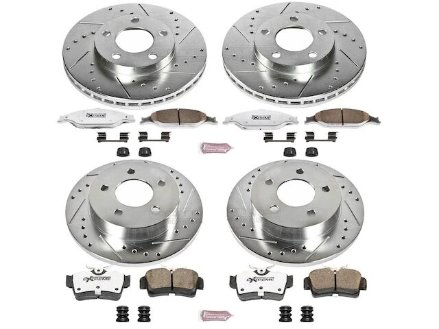 Kit de pastilha de freio dianteiro e traseiro e rotor para 1999-2004 Ford Mustang 2000 ZP995KQ - Imagem 1 de 1