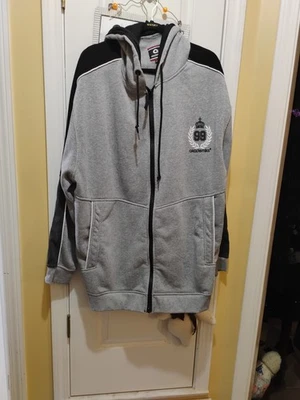 Akademiks 4xl Gris,Negro,Blanco Cremallera Sudadera con Capucha Con 99and Corona  Foto 1 de 4