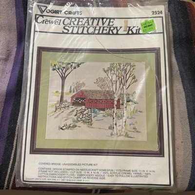 Nuevo de Lote Antiguo Vogart Crewel Creativo Cosición Cubierta Puente Bordado #2524 Foto 1 de 4