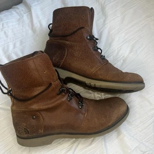 The North Face Hiking Boots Womens 9 Ballard Brown Leather Lace Up Round Toe - Picture 1 of 6