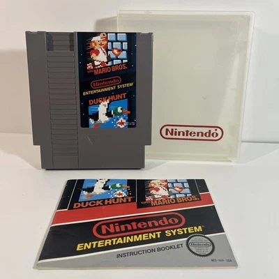 Cartucho de juego Super Mario Bros / Duck Hunt Nintendo NES, manual y estuche probado Foto 1 de 4