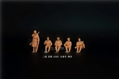 1/72 WW  II Soviet Union during  Jeep crew 5 Person Model Unpainted 3D Printing - Image 1 of 3