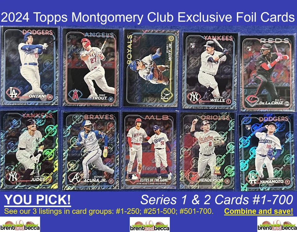 2024 Topps 582 Montgomery Club Logo Foil YOU PICK Cards #501-700 BUY MORE & SAVE - Image 1 of 1