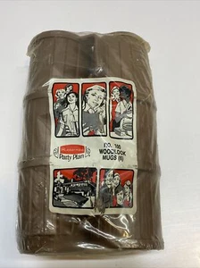 (6) Vintage Rubbermaid Party Plan No. 100 Woodlook Mugs Cups NEW Factory Sealed - Picture 1 of 5