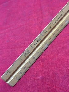 K & E Doric 56 3850 Made in Germany Boxwood Engineer Scale 3 Side Ruler VTG - Picture 1 of 15
