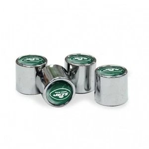 Chrome Plastic Football New York Jets Tire Valve Stem cap Covers 4 Pc set - Picture 1 of 1