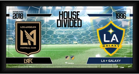LAFC vs. LA Galaxy Framed 10" x 20" House Divided Collage Cover