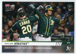 2019 TOPPS NOW # 909 Mark Canha Matt Olsen Oakland Athletics - Picture 1 of 2