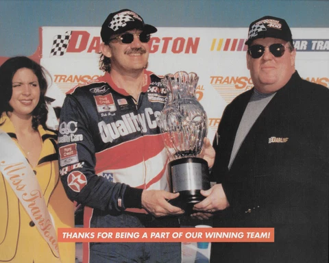 1997 DALE JARRETT "TRANSOUTH 400 WINNER LIMITED" #88 NASCAR WINSTON CUP POSTCARD Cover
