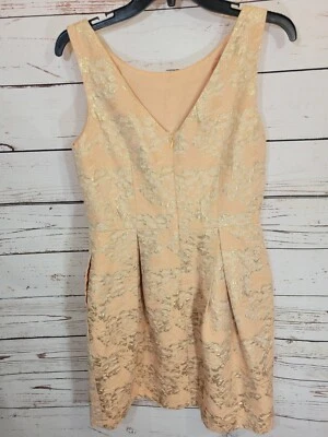 Eliza J. Pink Floral Textured Pleated Sleeveless A-Line Party Dress Women's 10 - Image 1 of 4