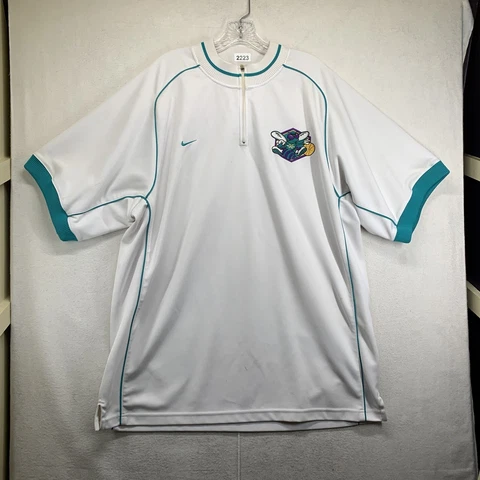 New Orleans Hornets Jersey Nike Team Mens XL 1/4 Zip Discoloration Cover