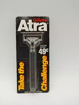 Mango de afeitadora Gillette ATRA 1 cartuchos de hoja de afeitar PLÁSTICO de colección Foto 1 de 4