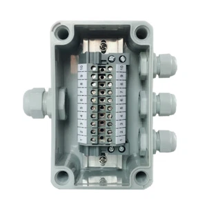 UK2.5B Din Rail Electric connectors  80*130*70mm Cable Junction Box 1 in 3 out - Picture 1 of 17