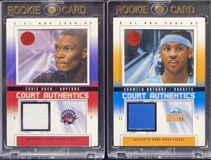 Set Of 2 Carmelo Anthony Chris Bosh 2004 Fleer / 500 2nd Year Game Used Jersey🔥