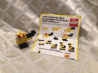 Juego LEGO Happy Meal de McDonalds 1986 vintage #1914 helicóptero barco pato original Foto 1 de 4