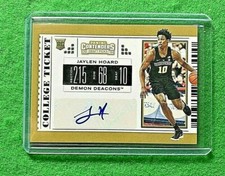 JAYLEN HOARD AUTO ROOKIE CARD JERSEY #10 TRAIL BLAZER 2019 CONTENDERS DRAFT PICK